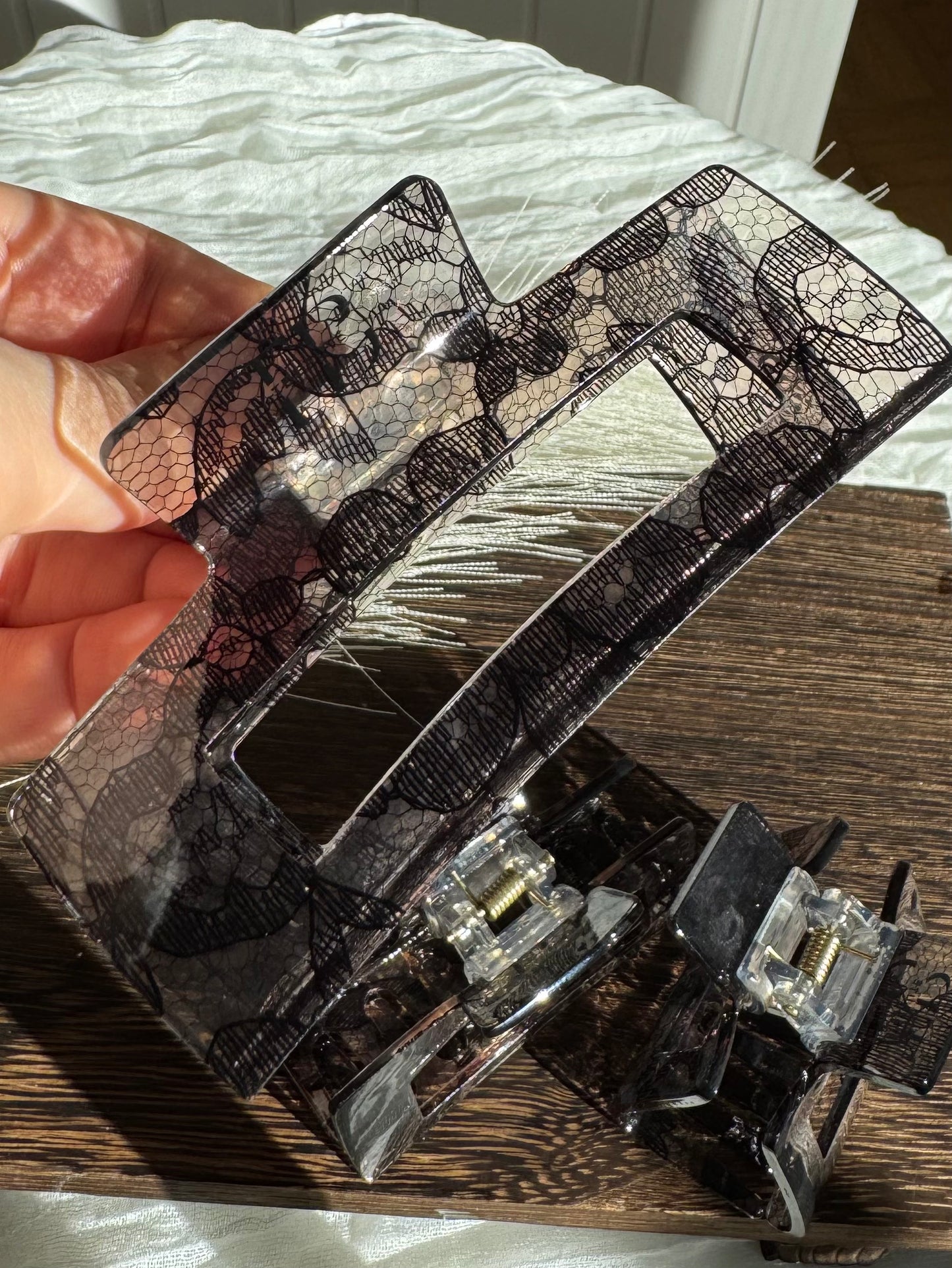 Haarklammer Square Clip - Spitze