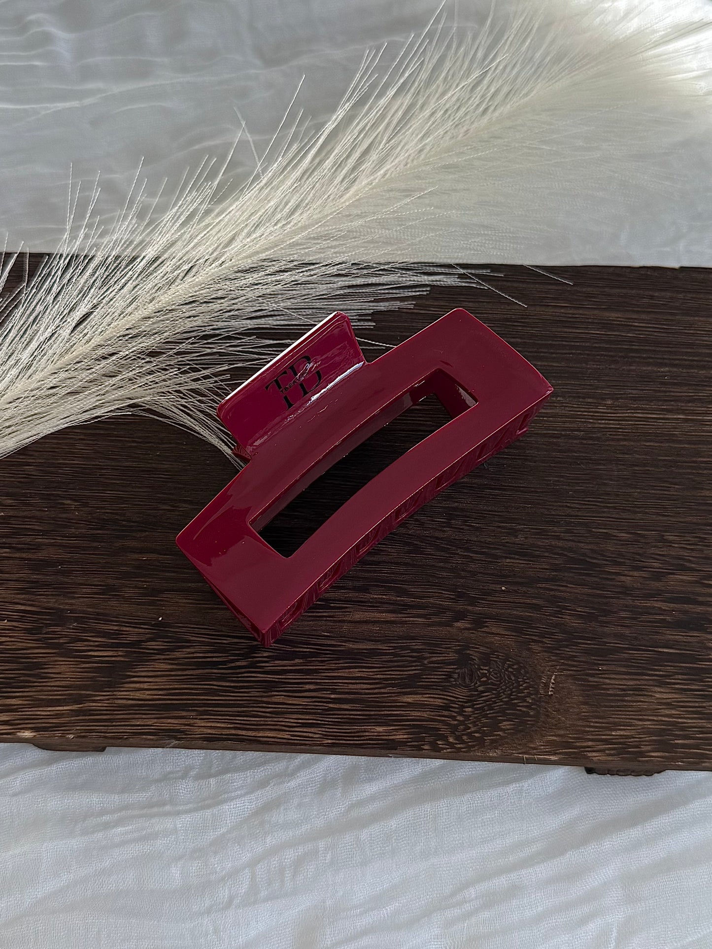 Haarklammer Square Clip - Cherry