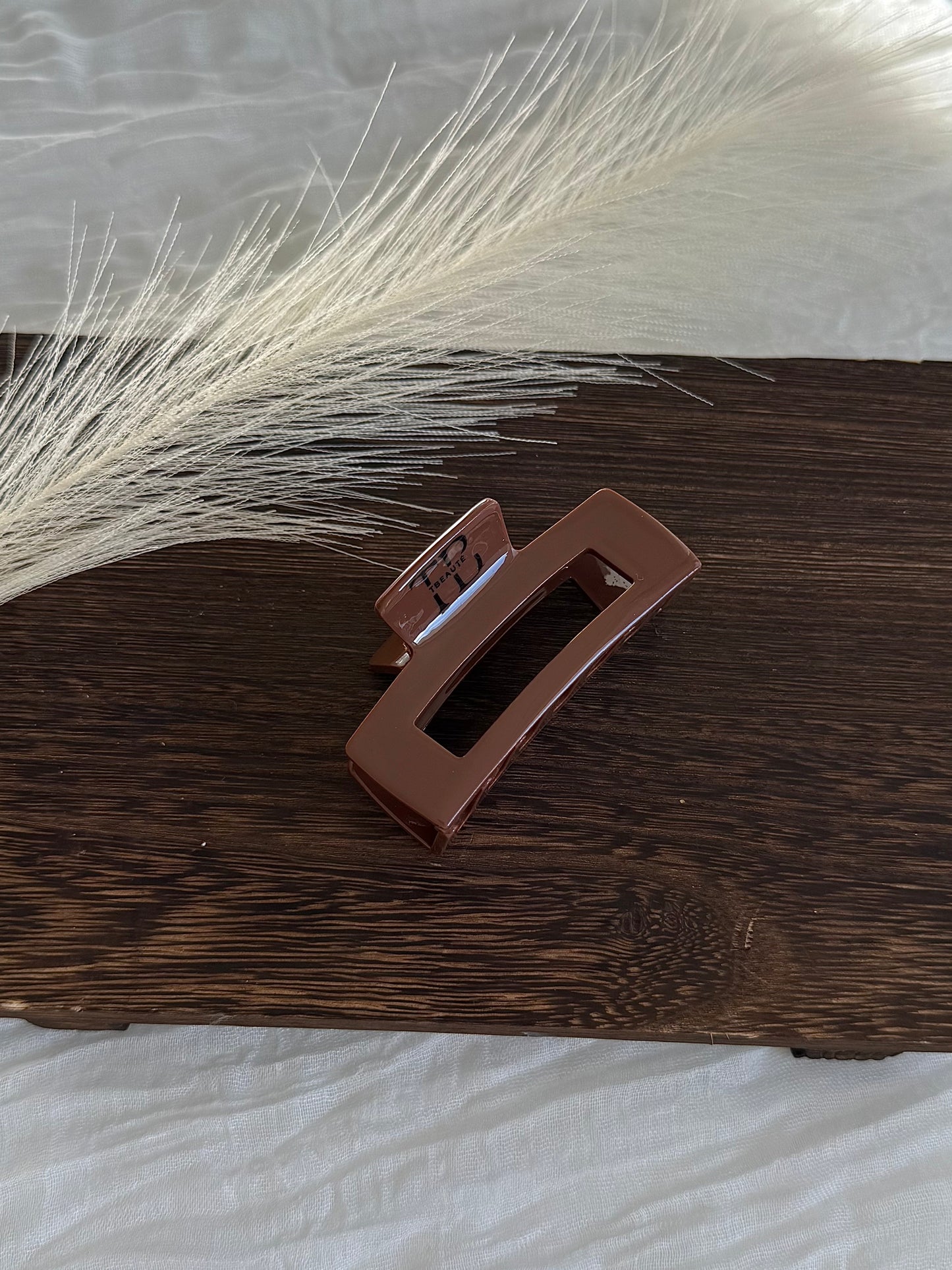 Haarklammer Square Clip - Espresso