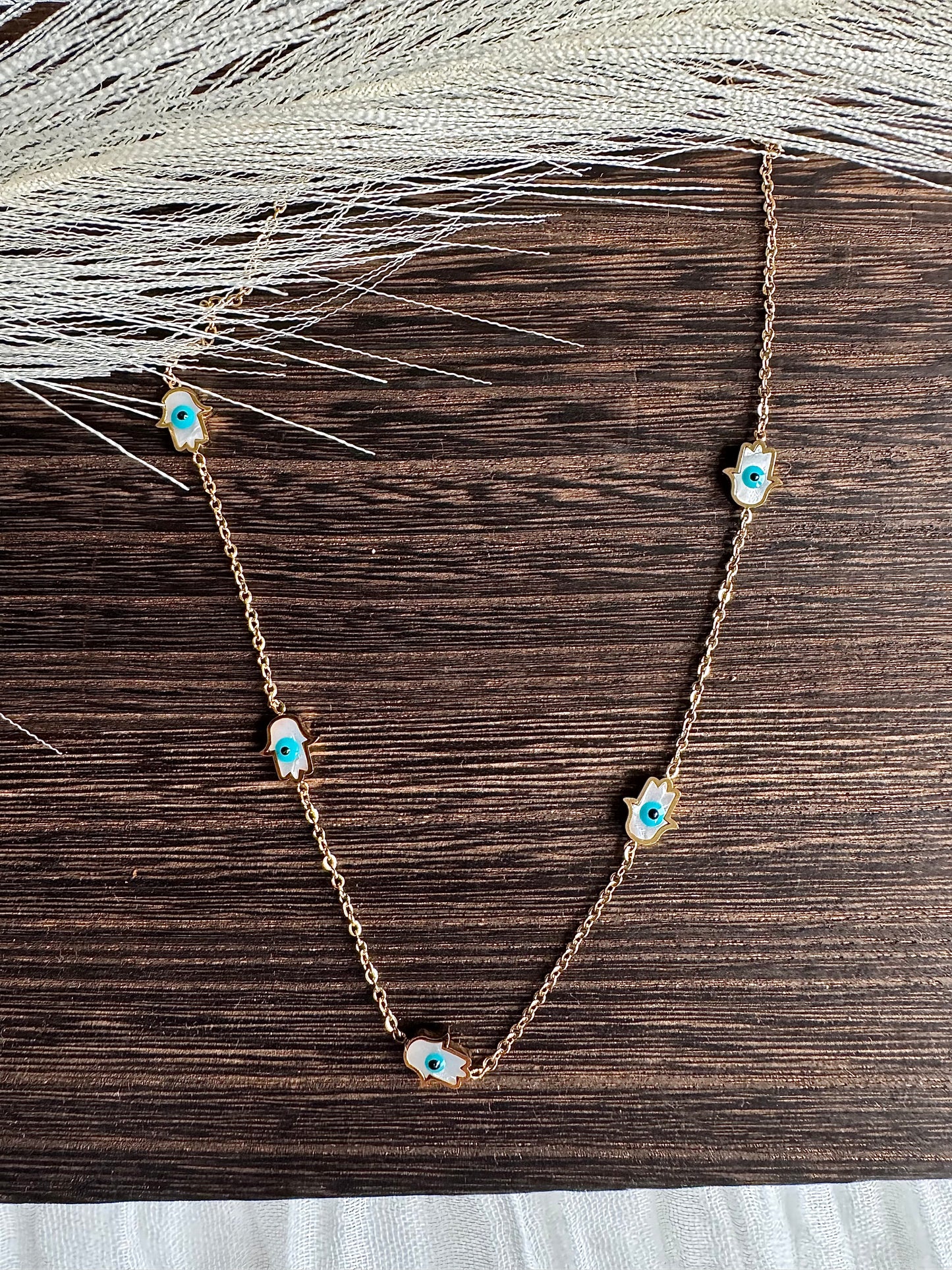 Hamsa Blue - Halskette