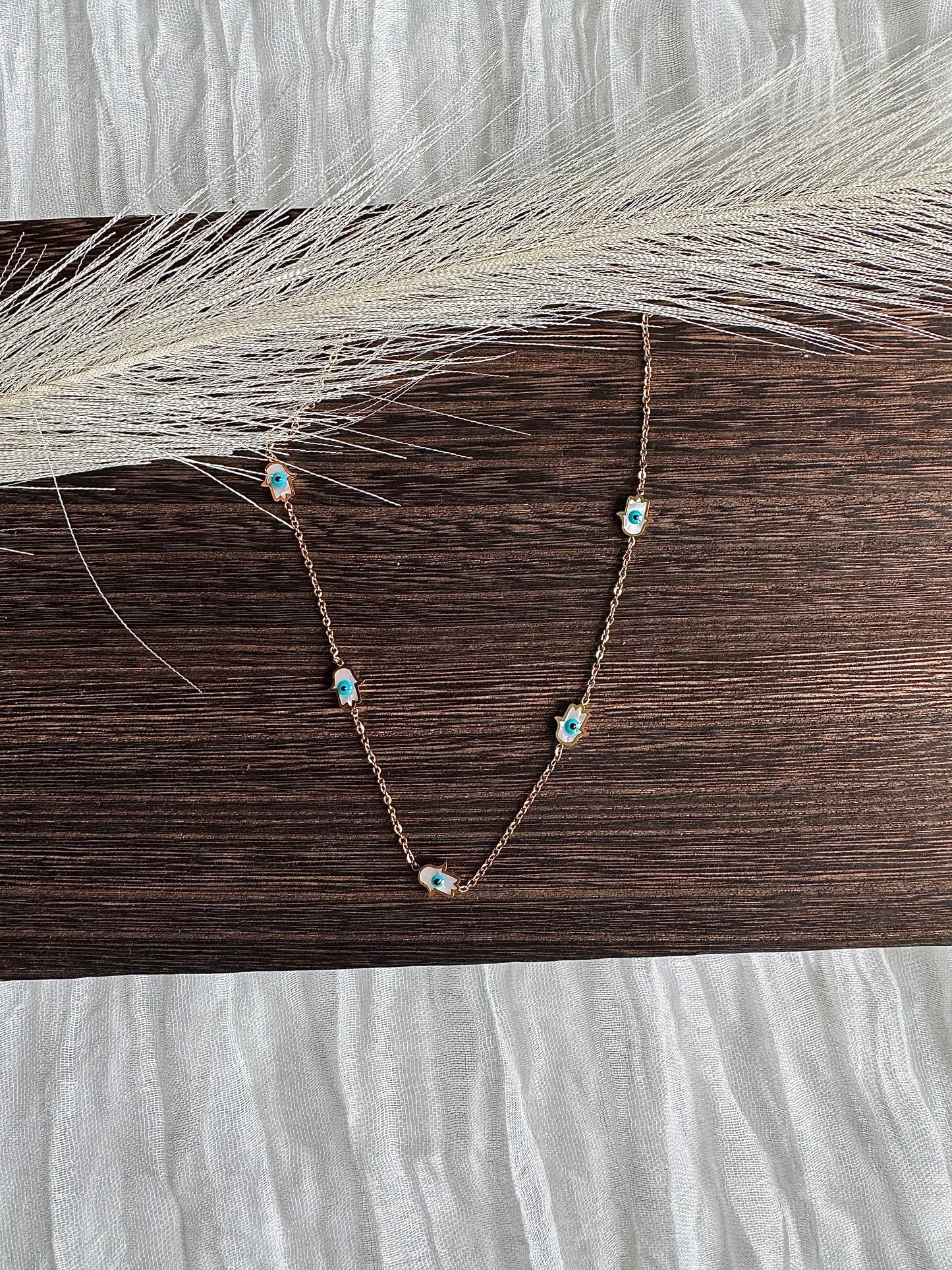 Hamsa Blue - Halskette