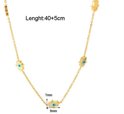Hamsa Blue - Halskette