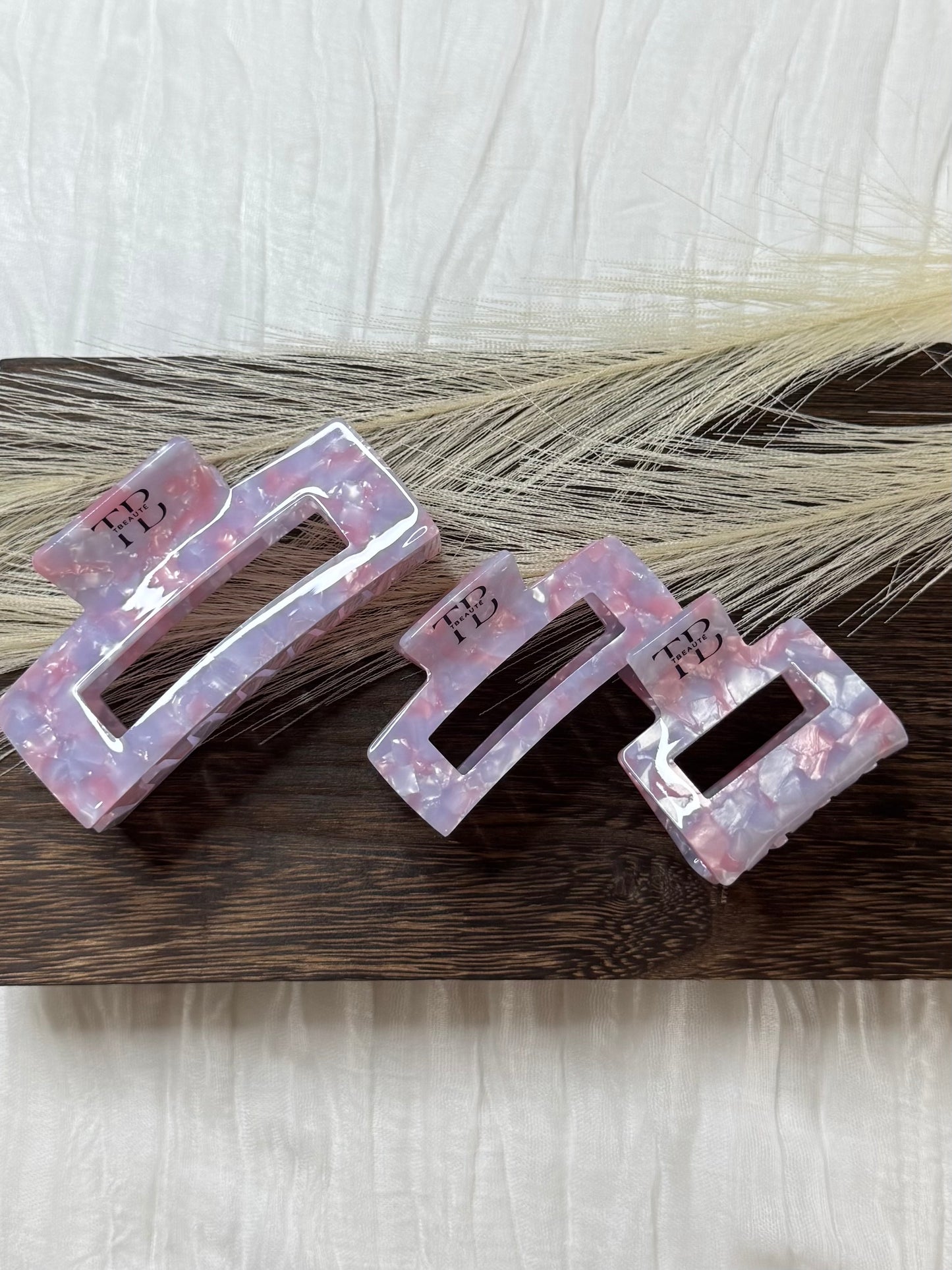 Hair Clips Square Clip - Purple/Pink