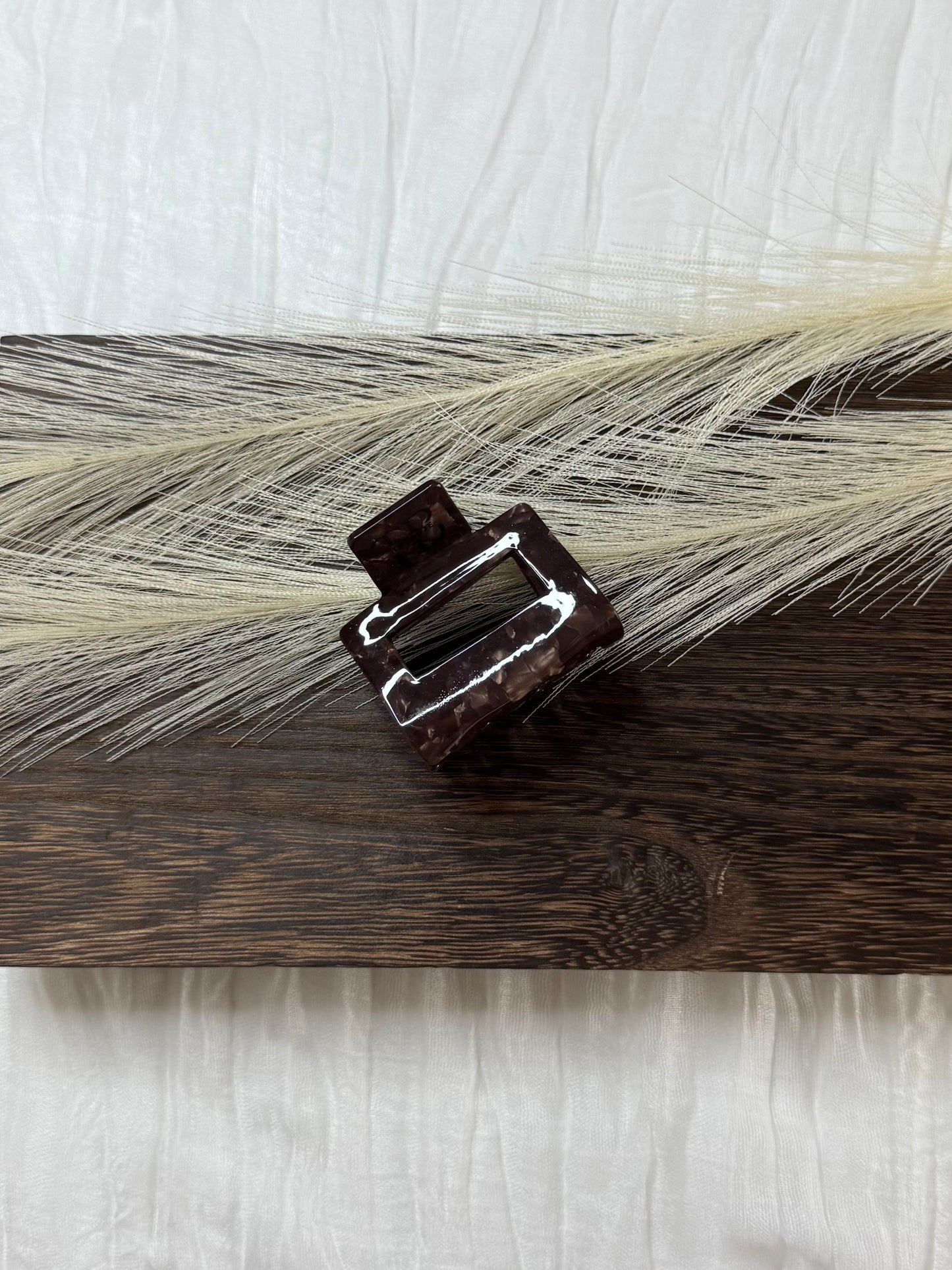 Hair clips Square Clip - Brown