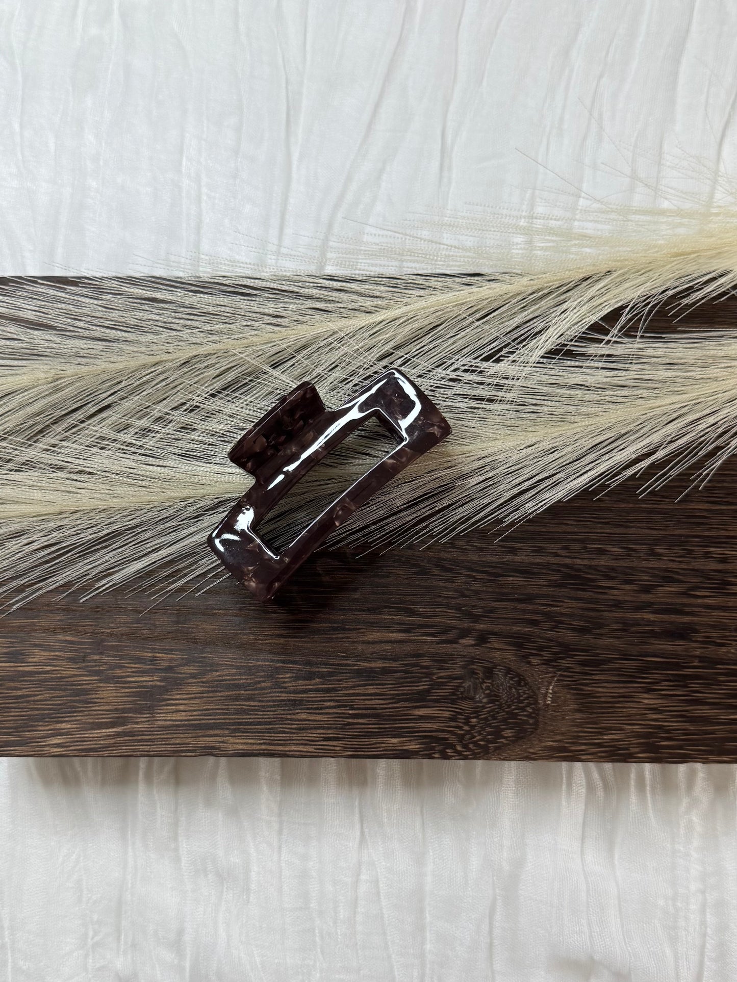 Hair clips Square Clip - Brown