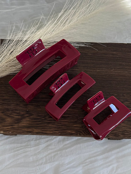 Haarklammer Square Clip - Cherry