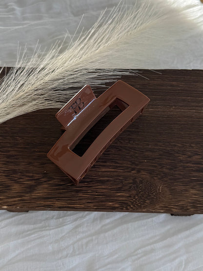 Haarklammer Square Clip - Espresso
