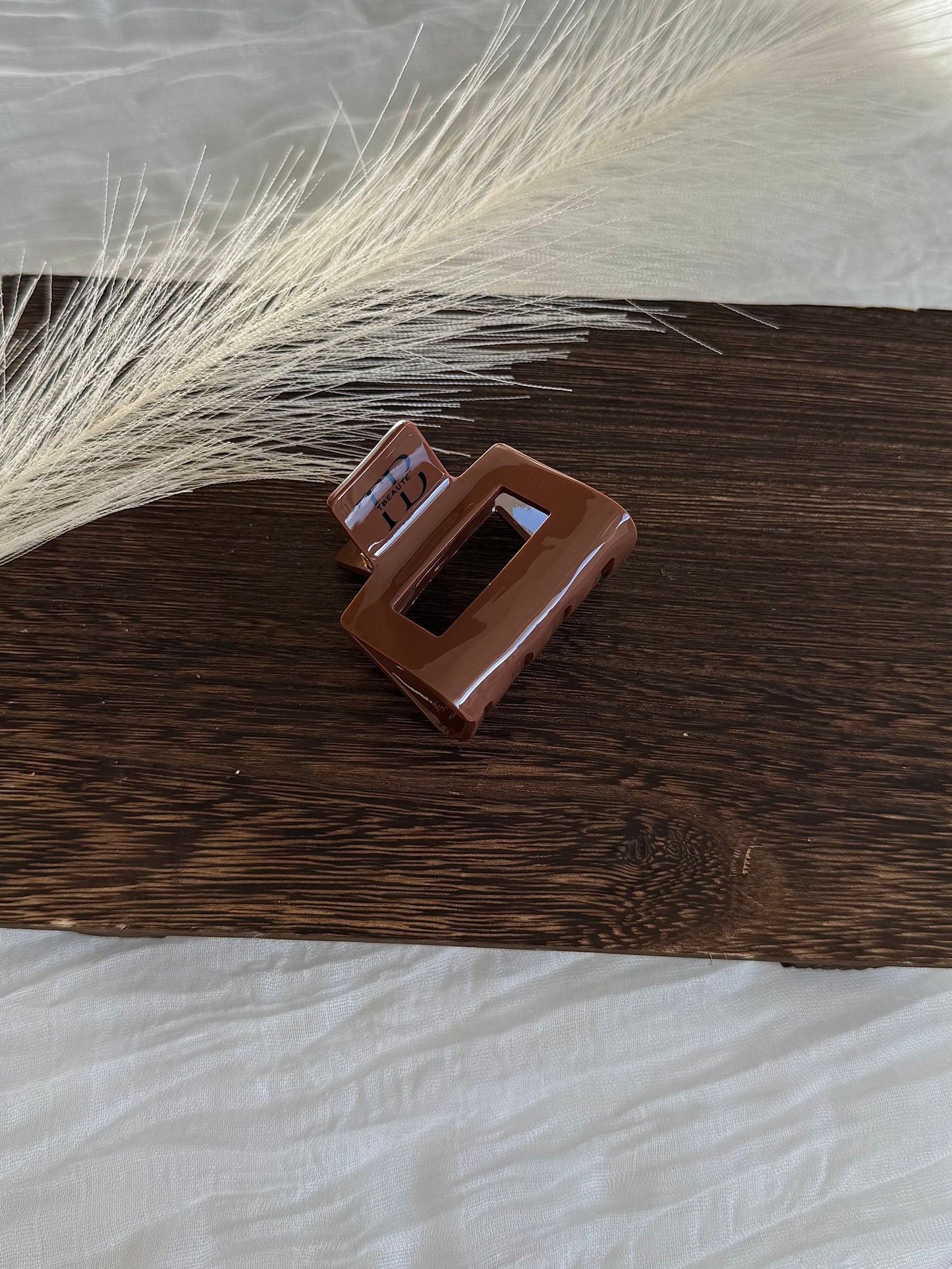 Haarklammer Square Clip - Espresso
