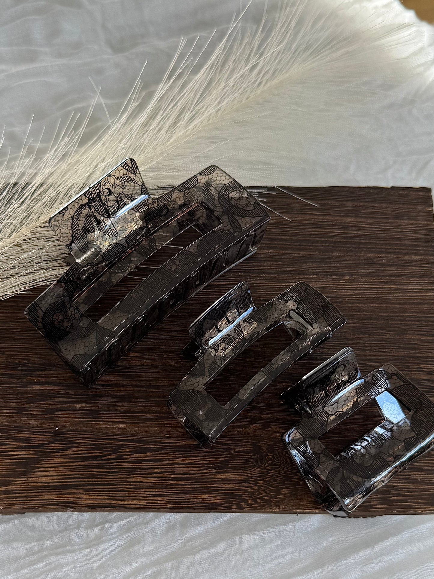 Haarklammer Square Clip - Spitze