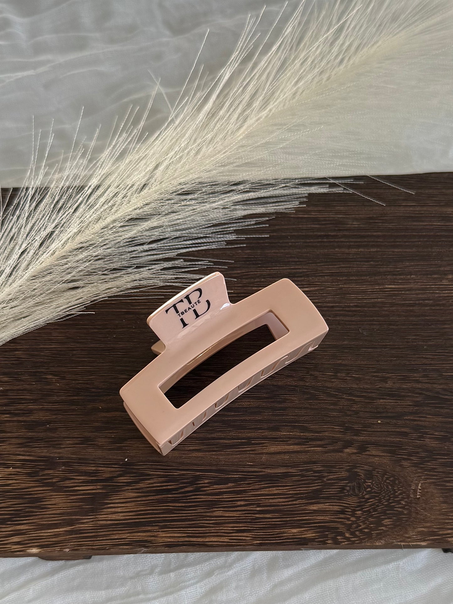 Haarklammer Square Clip - Beige