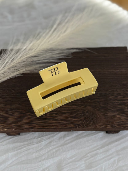 Haarklammer Square Clip - Butter Lemon