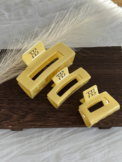 Haarklammer Square Clip - Butter Lemon