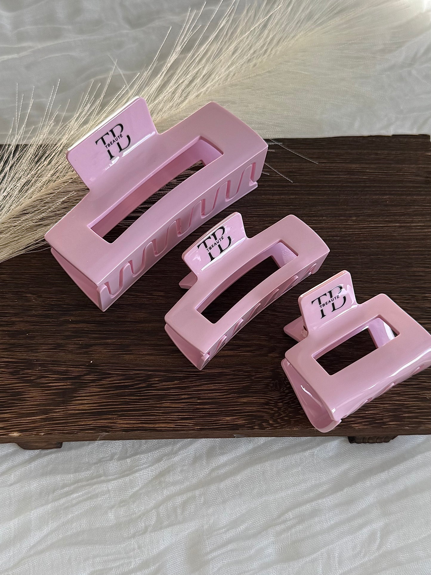 Haarklammer Square Clip - Rosa