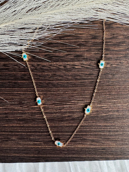 Hamsa Blue - Halskette