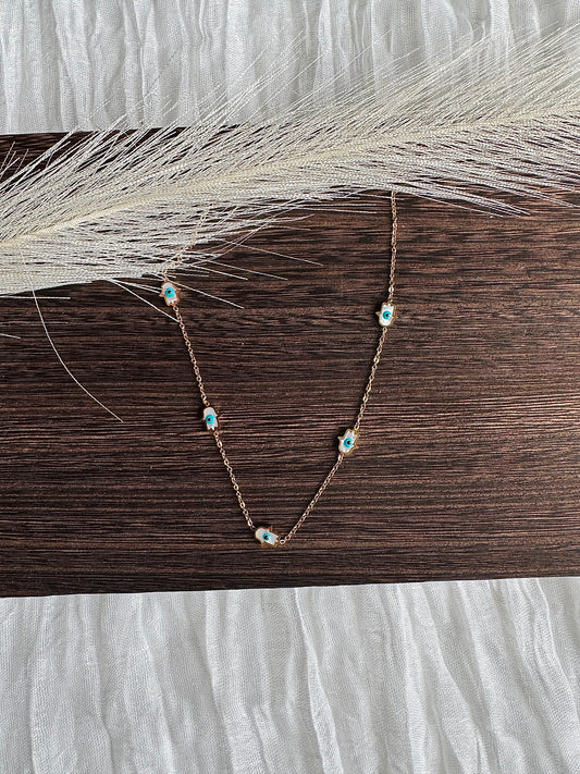 Hamsa Blue - Halskette