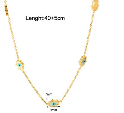 Hamsa Blue - Halskette