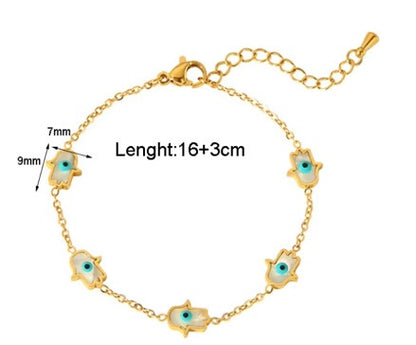 Hamsa Blue - Armband