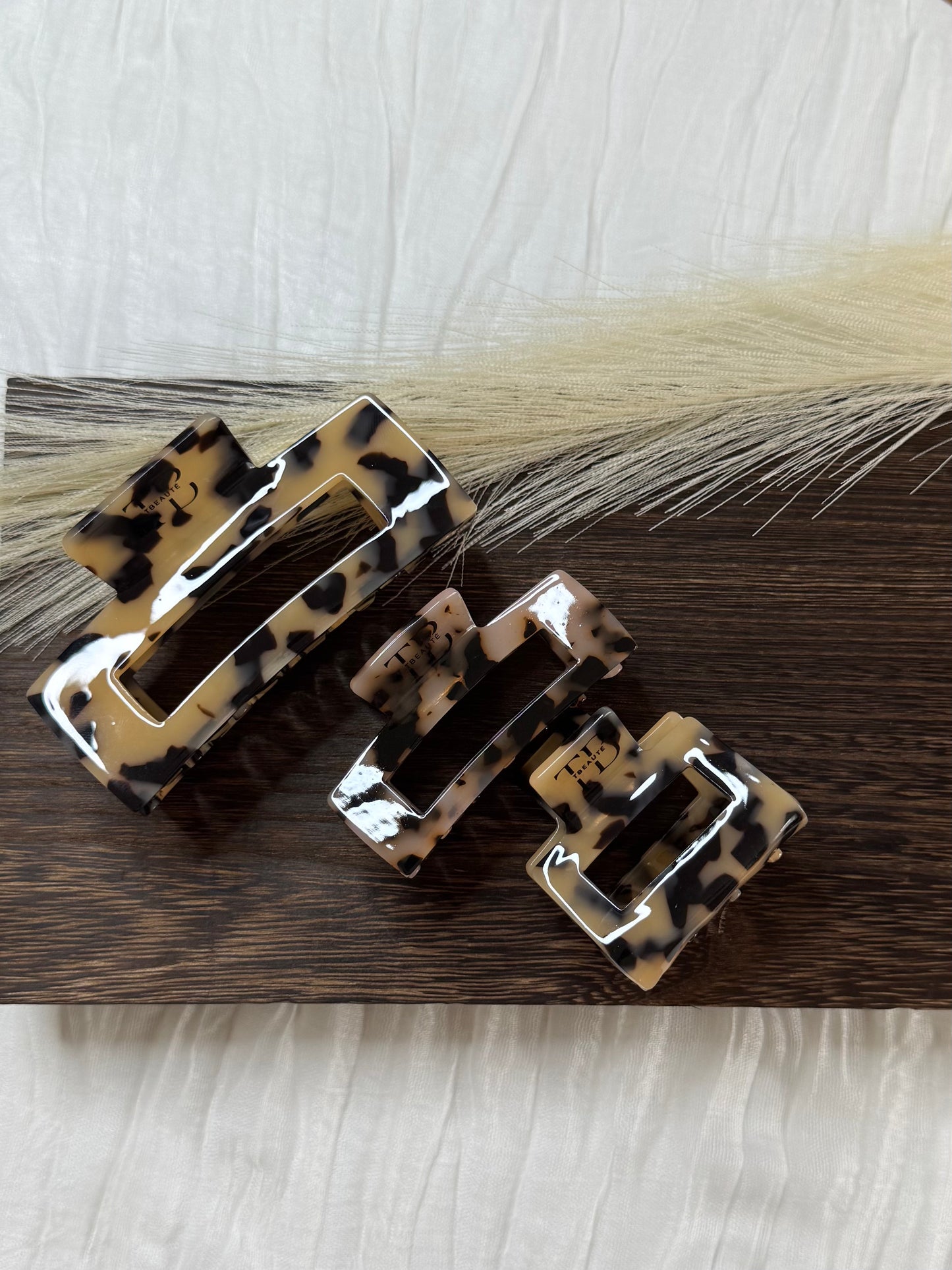 Hair Clips Square Clip - Leopard