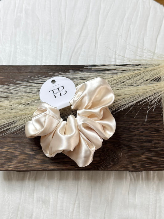Satiné hair tie - Champagne