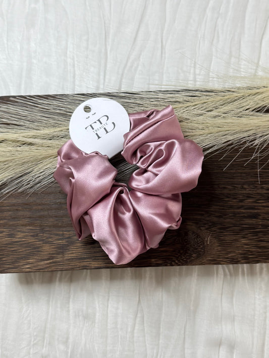 Satiné hair tie - rose