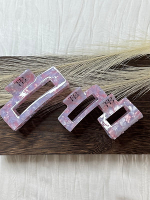 Hair Clips Square Clip - Purple/Pink