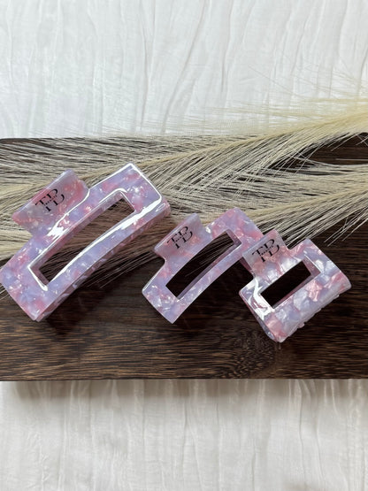 Hair Clips Square Clip - Purple/Pink