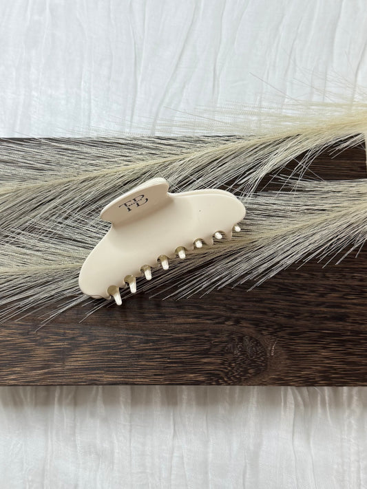 Hair clip Round Clip - White