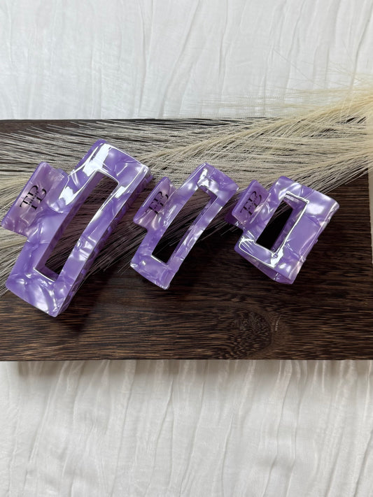 Hair Clips Square Clip - Purple