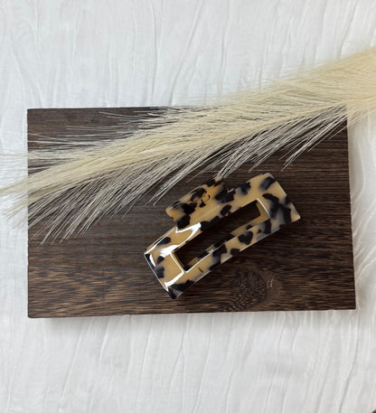 Hair Clips Square Clip - Leopard