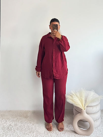 Matching Set Two-Piece - Bordo
