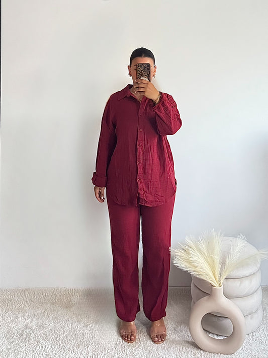 Matching Set Two-Piece - Bordo